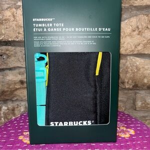 NWT Summer 2025 Starbucks Tumbler Tote - Holds 20 oz - 24 oz Hot or Cold Cups